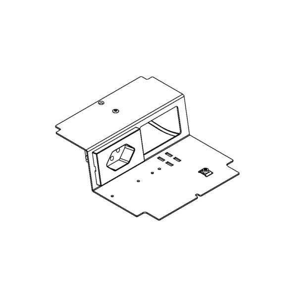 Produktbild UBD 165 176  -  Steckdoseneinsatz für 2 FLF inkl. 1xT13, weiss